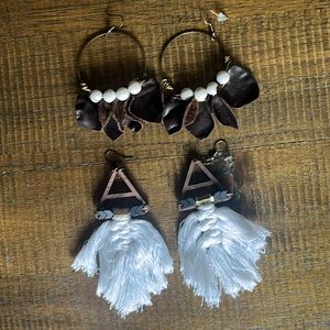 2 pairs of boho earrings